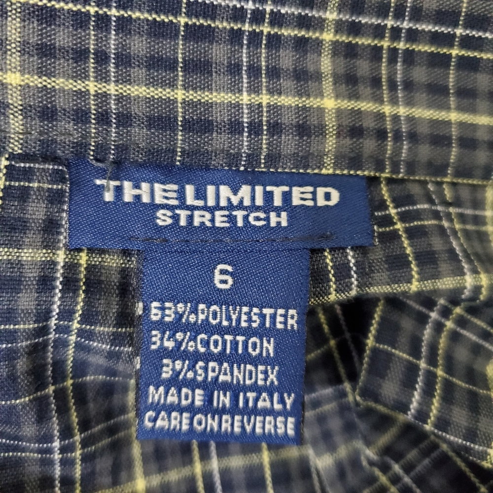 The Limited Stretch Plaid Skirt, Made in Italy, Size 6 - Picture 8 of 11